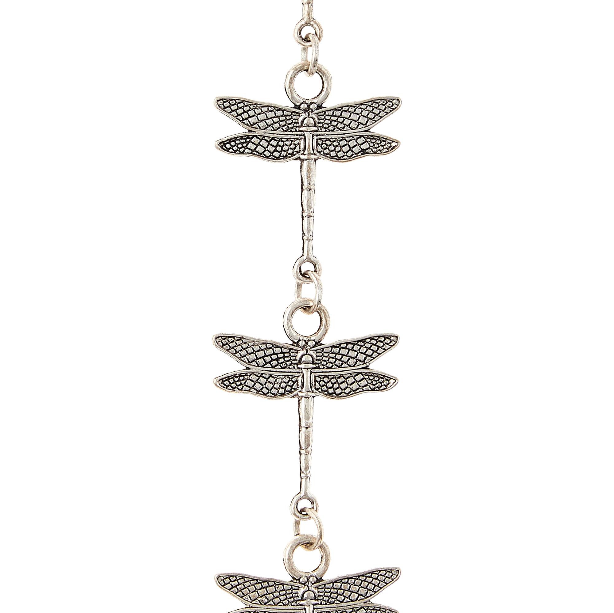 Silver Plated Dragonfly Connectors, 28mm by Bead Landing™